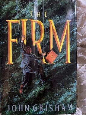 John Grisham "The Firm" Hardcover Book - Green Marble Cover with Gold Title